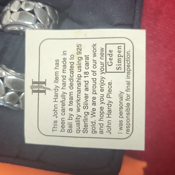 John Hardy Kali Pebble Sterling Silver Omega Earrings - Picture 5 of 6